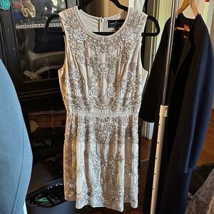 Needle & Thread Beaded Ivory Cocktail Dress